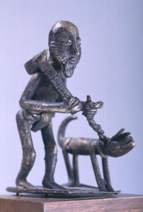 Figure Group: Man Walking with Dog
