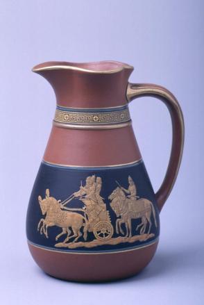 Pitcher with Design of Warriors and Chariots