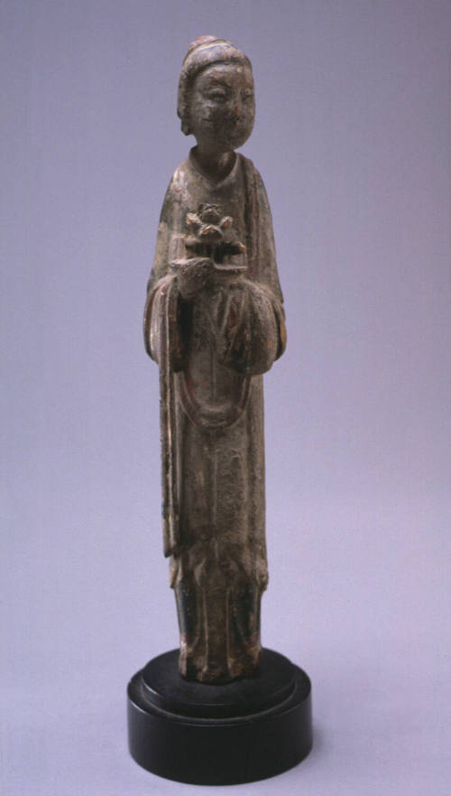 Polychrome wood figure