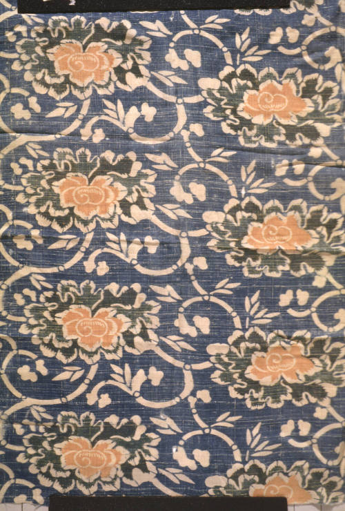 Okinawa fabric lengths and file folder of samples and notes
