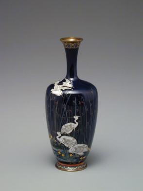 Vase with herons