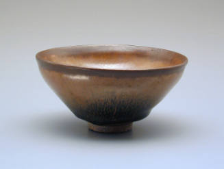 Tea bowl with "hare's fur" decoration