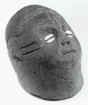 Bongotool Sculpture Representing a Human Head