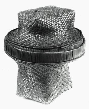 Round Container Basket with Square Base and Lid