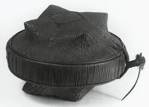 Round Container Basket with Square Base and Lid