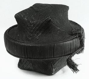 Round Container Basket with Square Base and Lid