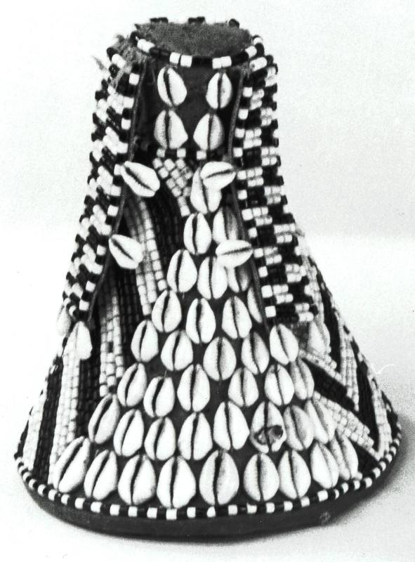Kalyeem hat with beaded flap (Malelyeem)