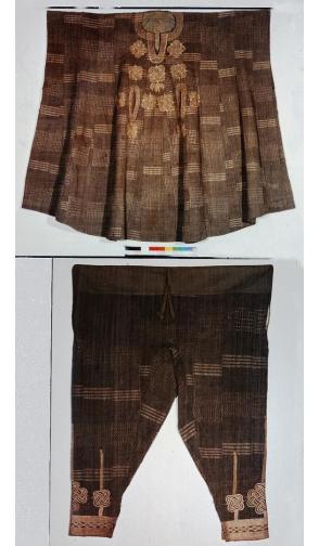 Man's robe (gbartye) with trousers (sokoto)