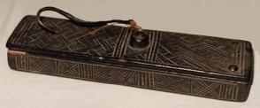 Lady's antique cosmetics box, lidded