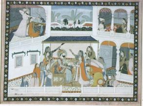 Emperor Ala-ud-din Khilji with Attendants in a Pavilion