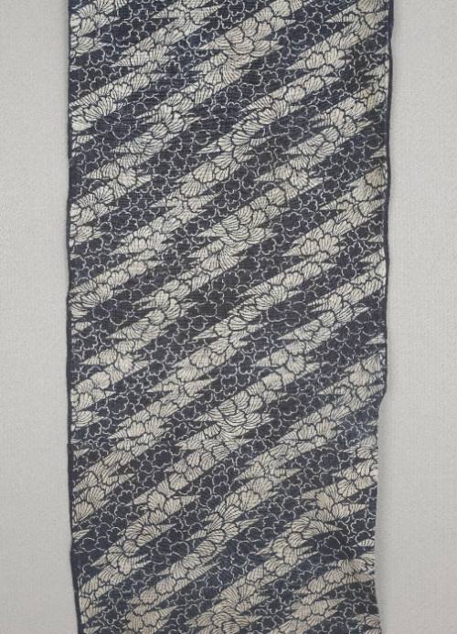 Stencil dyed fabric panel