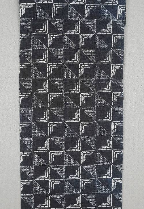 Stencil dyed fabric panel