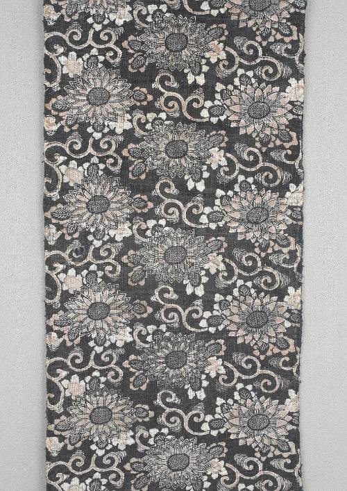 Stencil dyed fabric panel