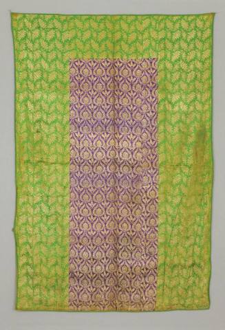 Cover, gold on satin ground