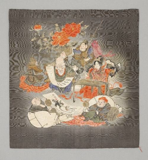 Ceremonial covering cloth, "Seven Gods of Good Fortune"