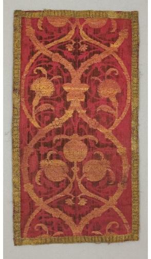 Panel:  velvet with voided design