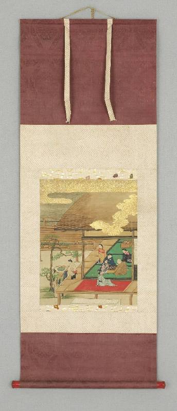 House terrace with figures