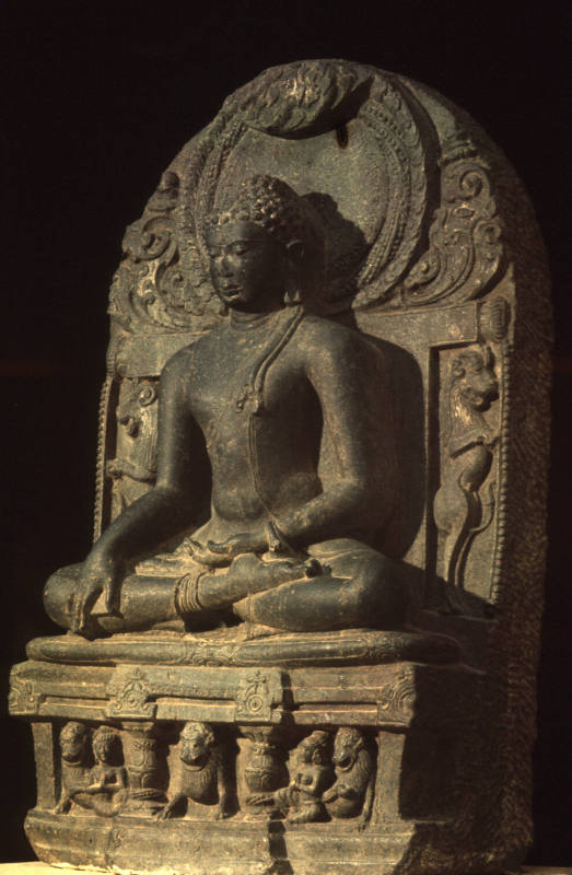 Buddha Shakyamuni Triumphing Over Mara and Calling the Earth to Witness