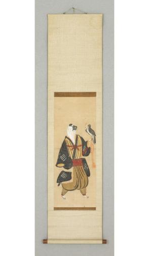 Otsu-e Painting: Falconer