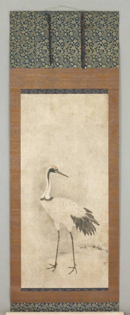Triptych:  Landscape with Two Cranes