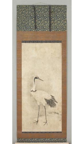 Triptych:  Landscape with Two Cranes
