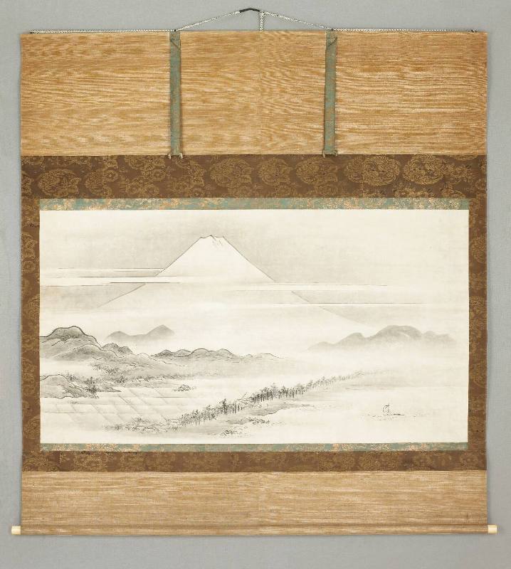 Kakemono, landscape of Mt. Fuji