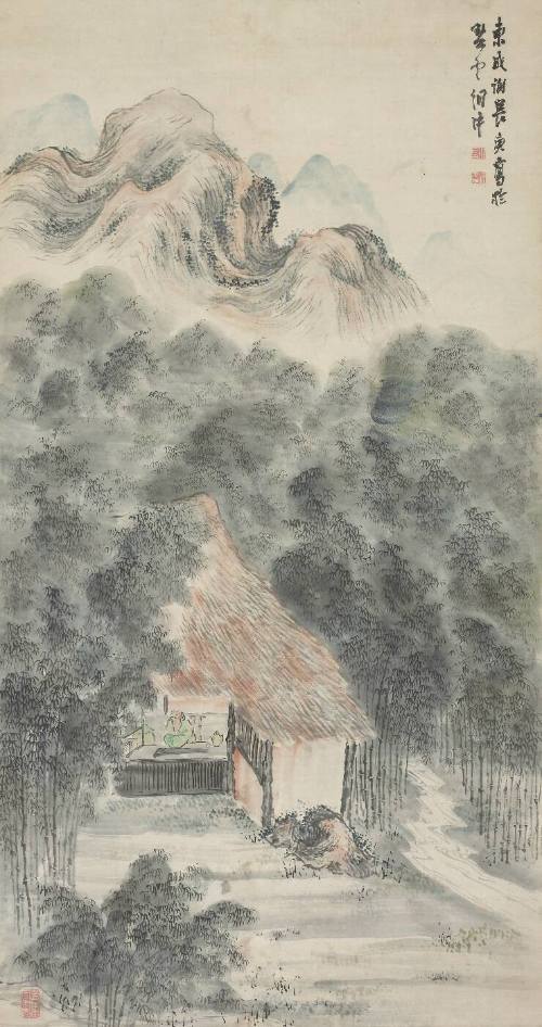 Scholar's Retreat in a Bamboo Grove