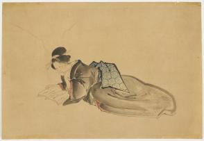 Reclining Courtesan Reading