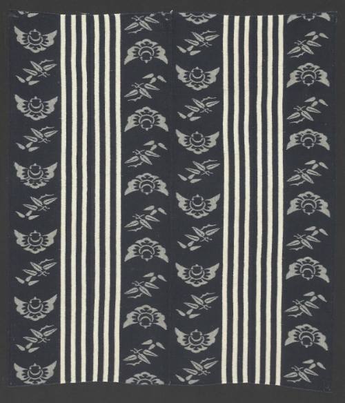Futonji (bedding cover) with bamboo and sparrows