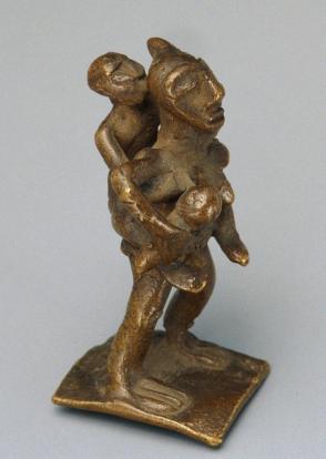 Gold Weight:  Woman Carrying Child