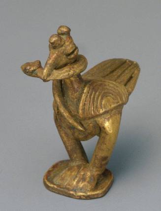 Gold weight:  bird and snake