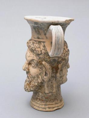 Kantharos with Satyr and Satyress Heads