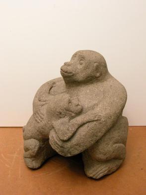 Monkey Holding Baby