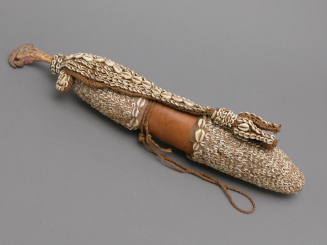 Lime container with ornamented spatula (stopper)