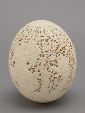 Carved Ostrich Egg