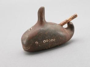 Whale effigy charm: "Cloud Blower"