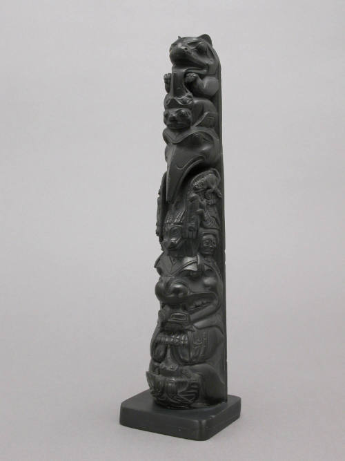 Argillite model totem pole