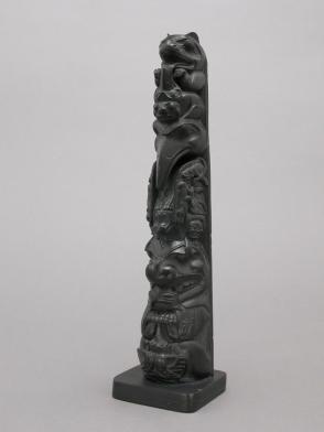 Argillite model totem pole