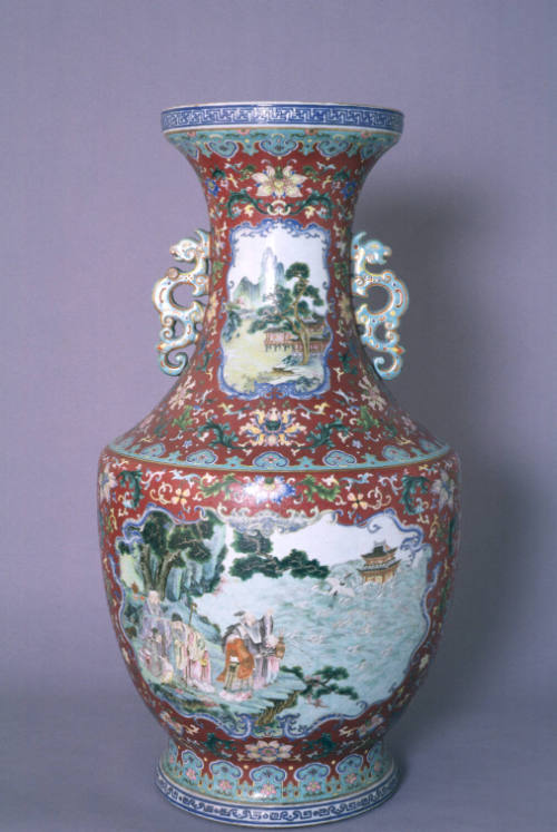 Imperial porcelain vase, famille rose