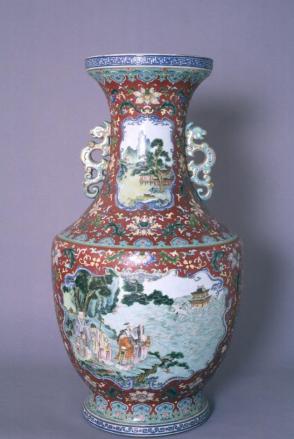 Imperial porcelain vase, famille rose