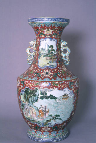 Imperial porcelain vase, famille rose