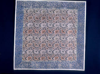 Panel of cut velvet design on gold