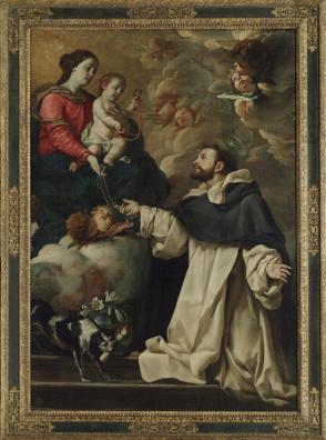 The Virgin Presenting the Rosary to Saint Dominic