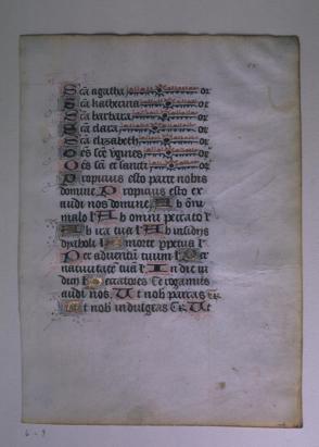 Leaf from the Litany of the Saints