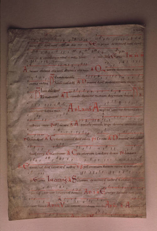 Leaf from Liturgical Codex with Neumes