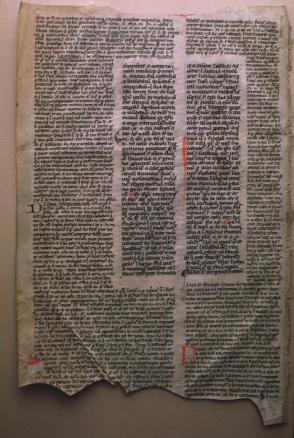Leaf from Commentary of Pope Gregory
