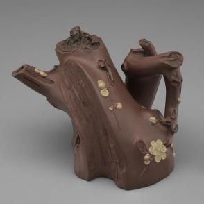 Teapot in form of prunus branch