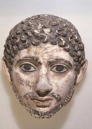 Mummy portrait head