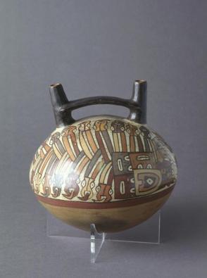 Double spout vessel with shaman and snakes