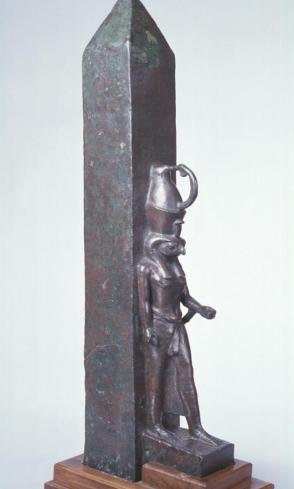Obelisk with hawk-headed Ra